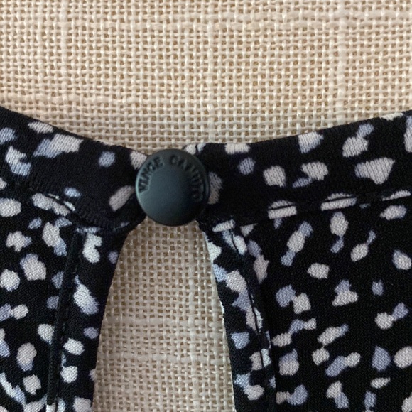 Vince Camuto women’s plus black white dot side ruched dress, stretch, size 2X - Picture 11 of 17